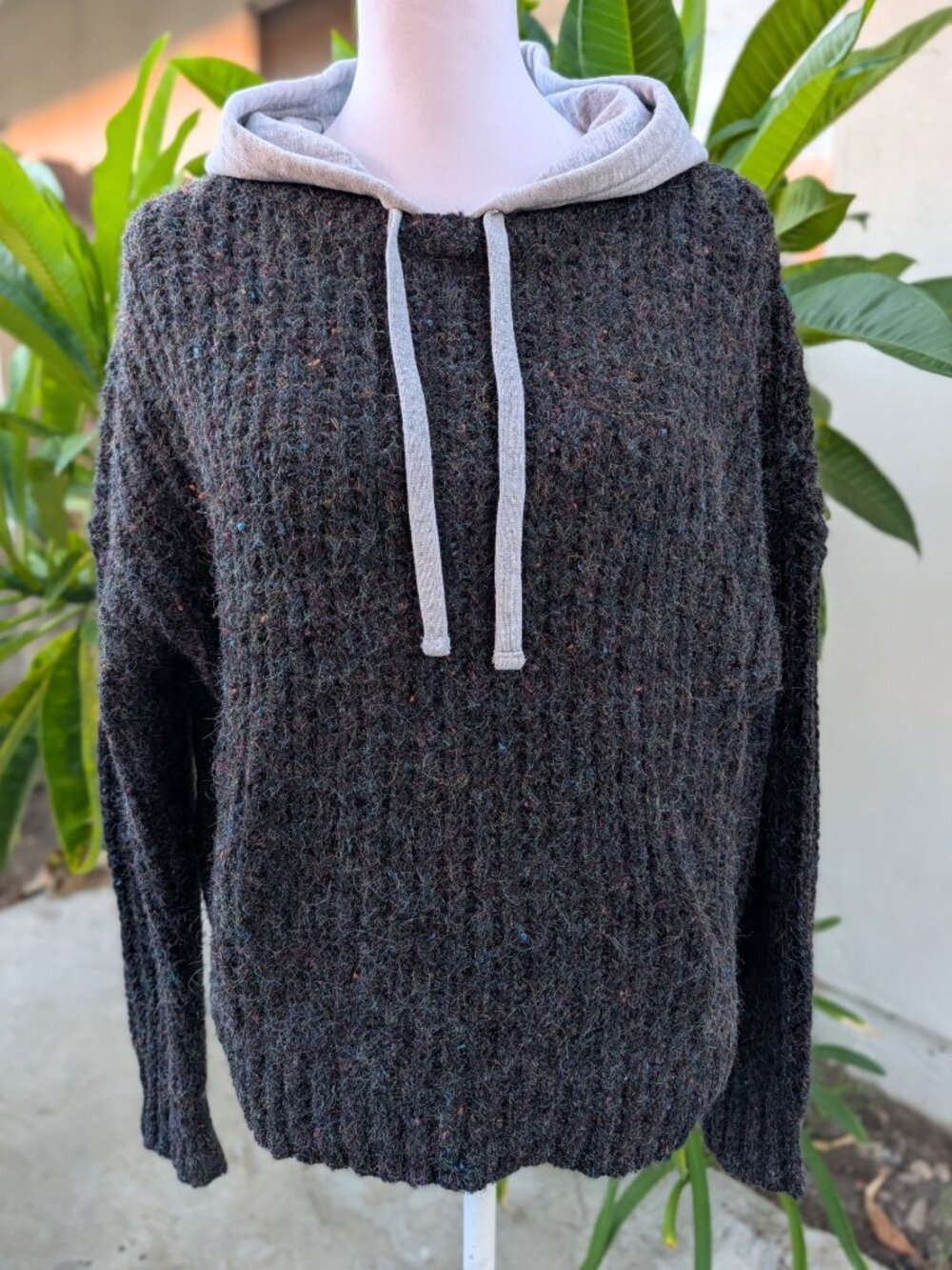 Offline by Aerie speckled knit sweater hoodie size xs VGUC - Picture 3 of 13